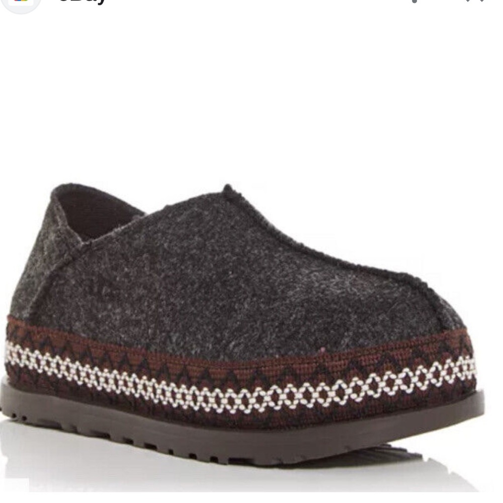 New UGG Women’s Cozy Black Refelt Tasman Slip On Shoes Collapsing Heel Size 9